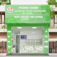 Thiết kế nội thất phòng khám nội và nhà thuốc Hải Hưng kết hợp
